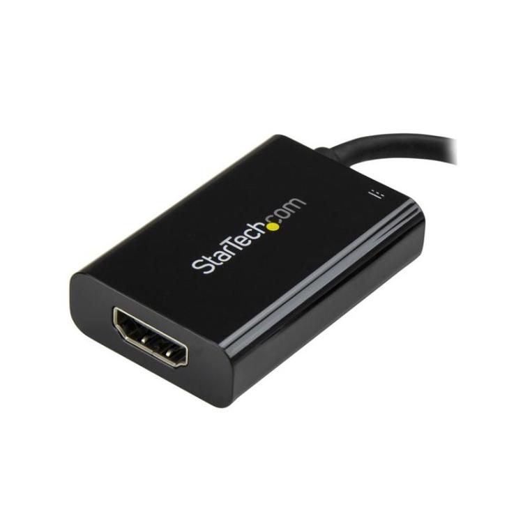StarTech.com - Adaptador USB-C a HDMI 4K con Entrega de Alimentación por USB - 60 Watts - Negro