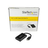 StarTech.com - Adaptador USB-C a HDMI 4K con Entrega de Alimentación por USB - 60 Watts - Negro