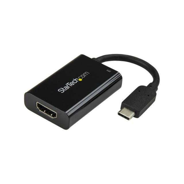 StarTech.com - Adaptador USB-C a HDMI 4K con Entrega de Alimentación por USB - 60 Watts - Negro