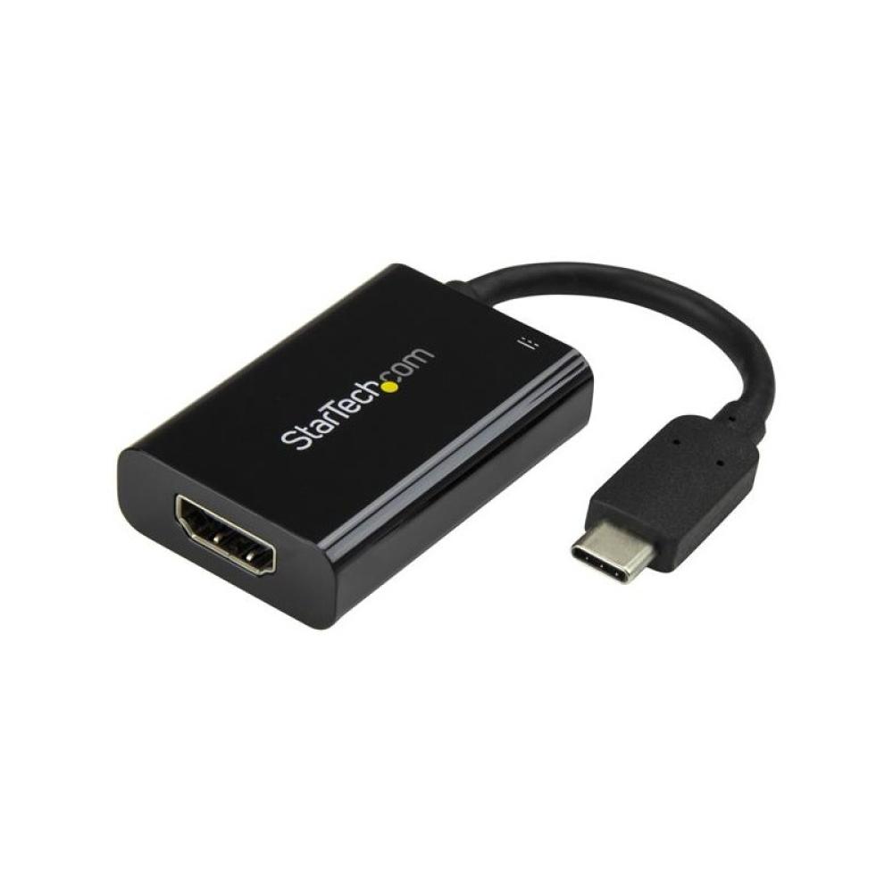 StarTech.com - Adaptador USB-C a HDMI 4K con Entrega de Alimentación por USB - 60 Watts - Negro