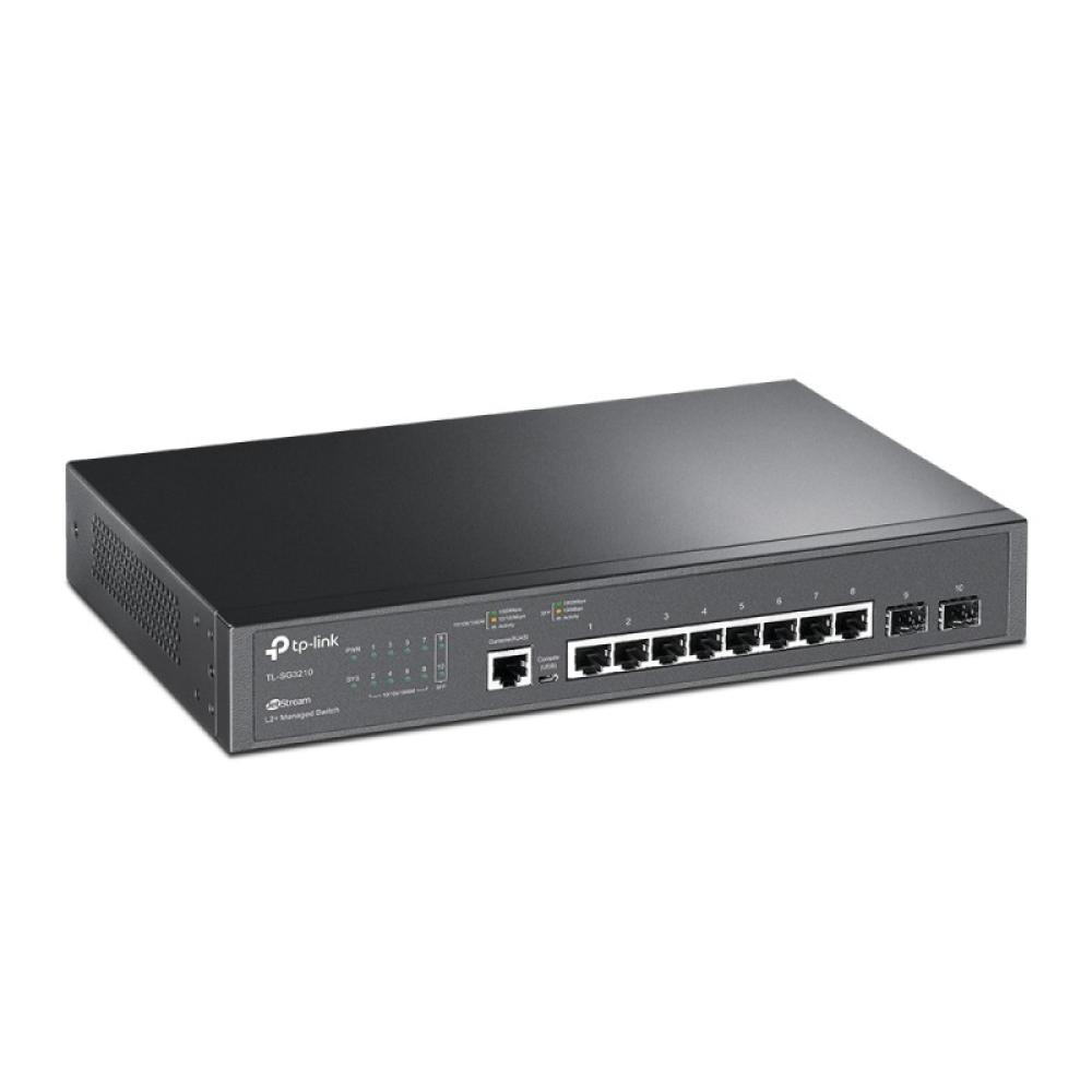 TP-Link - JetStream TL-SG3210 switch Gestionado L2/L3 Gigabit Ethernet (10/100/1000) 1U Negro