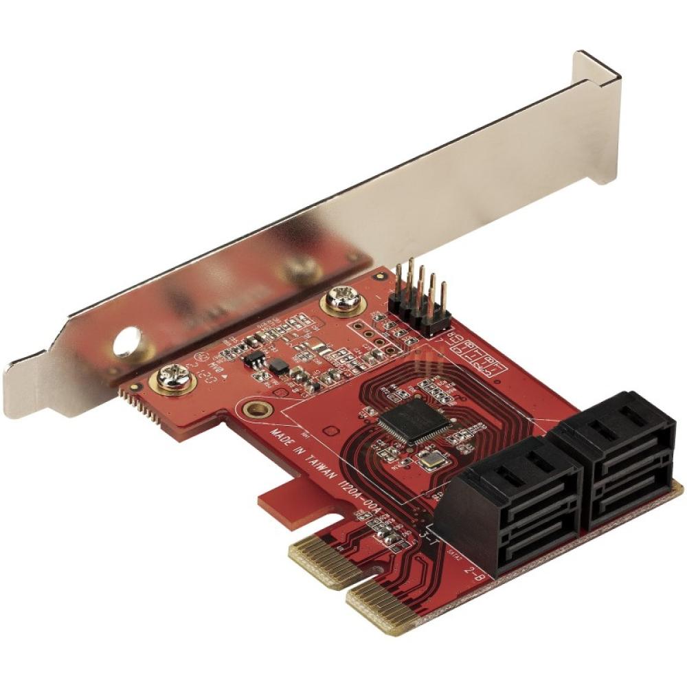 StarTech.com - Tarjeta PCIe Controladora SATA de 4 Puertos - Tarjeta de Expansión PCI Express SATA - 6Gbps - Perfil Bajo/Complet