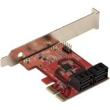 StarTech.com - Tarjeta PCIe Controladora SATA de 4 Puertos - Tarjeta de Expansión PCI Express SATA - 6Gbps - Perfil Bajo/Complet