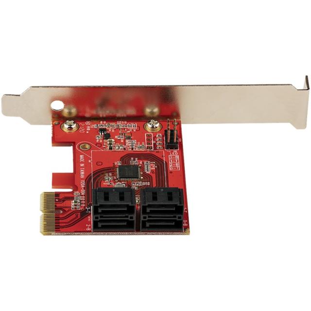 StarTech.com - Tarjeta PCIe Controladora SATA de 4 Puertos - Tarjeta de Expansión PCI Express SATA - 6Gbps - Perfil Bajo/Complet