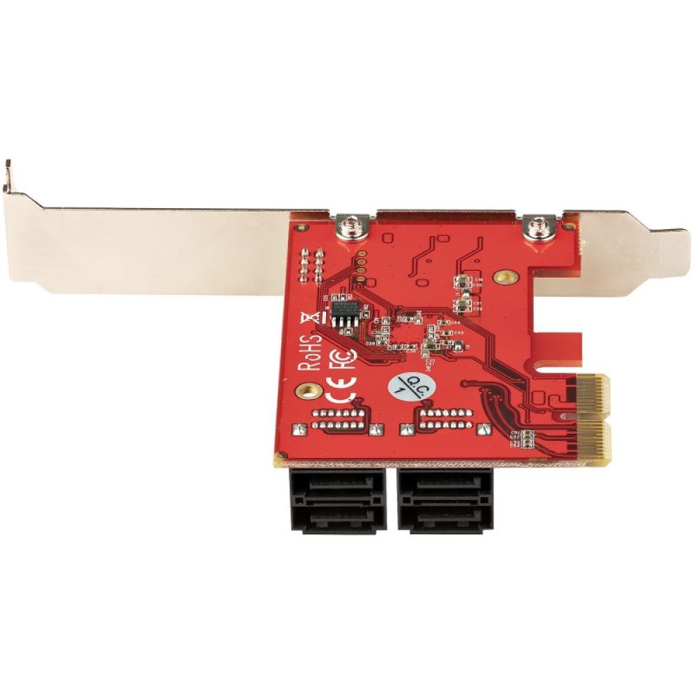 StarTech.com - Tarjeta PCIe Controladora SATA de 4 Puertos - Tarjeta de Expansión PCI Express SATA - 6Gbps - Perfil Bajo/Complet