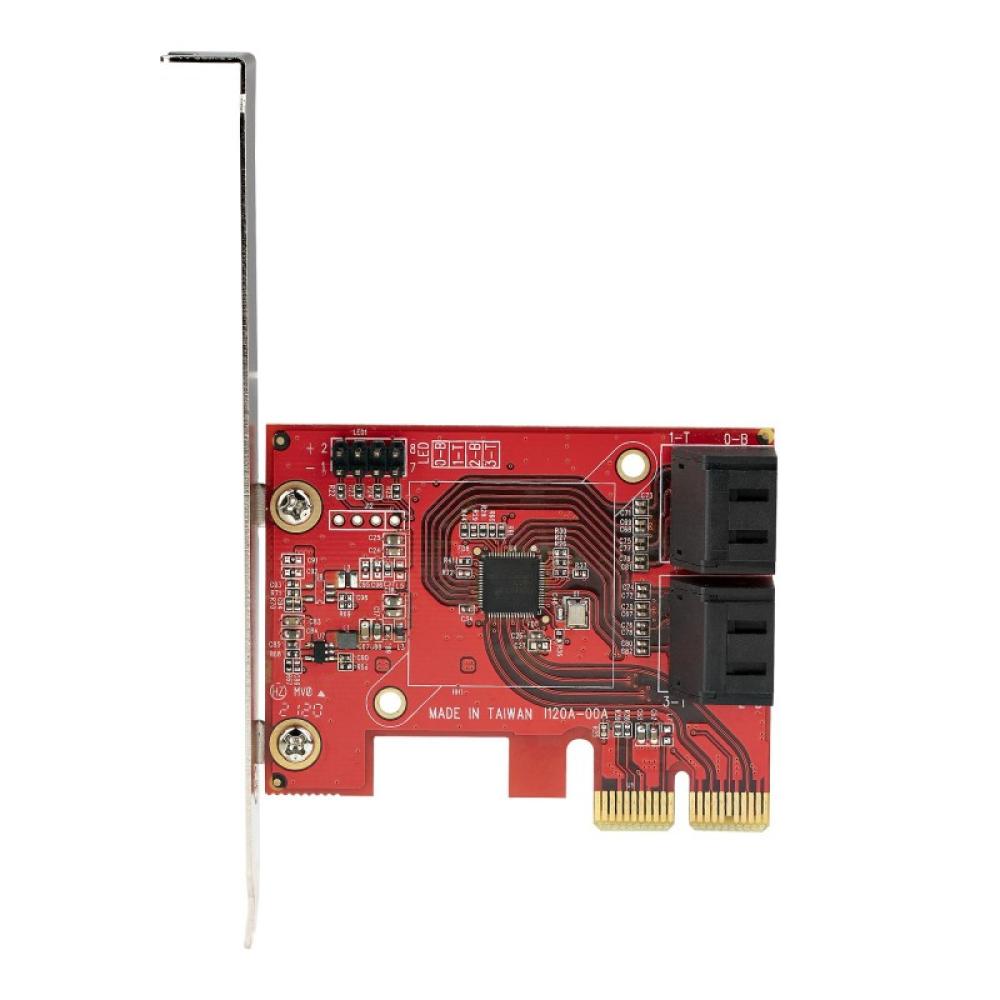 StarTech.com - Tarjeta PCIe Controladora SATA de 4 Puertos - Tarjeta de Expansión PCI Express SATA - 6Gbps - Perfil Bajo/Complet