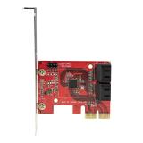 StarTech.com - Tarjeta PCIe Controladora SATA de 4 Puertos - Tarjeta de Expansión PCI Express SATA - 6Gbps - Perfil Bajo/Complet