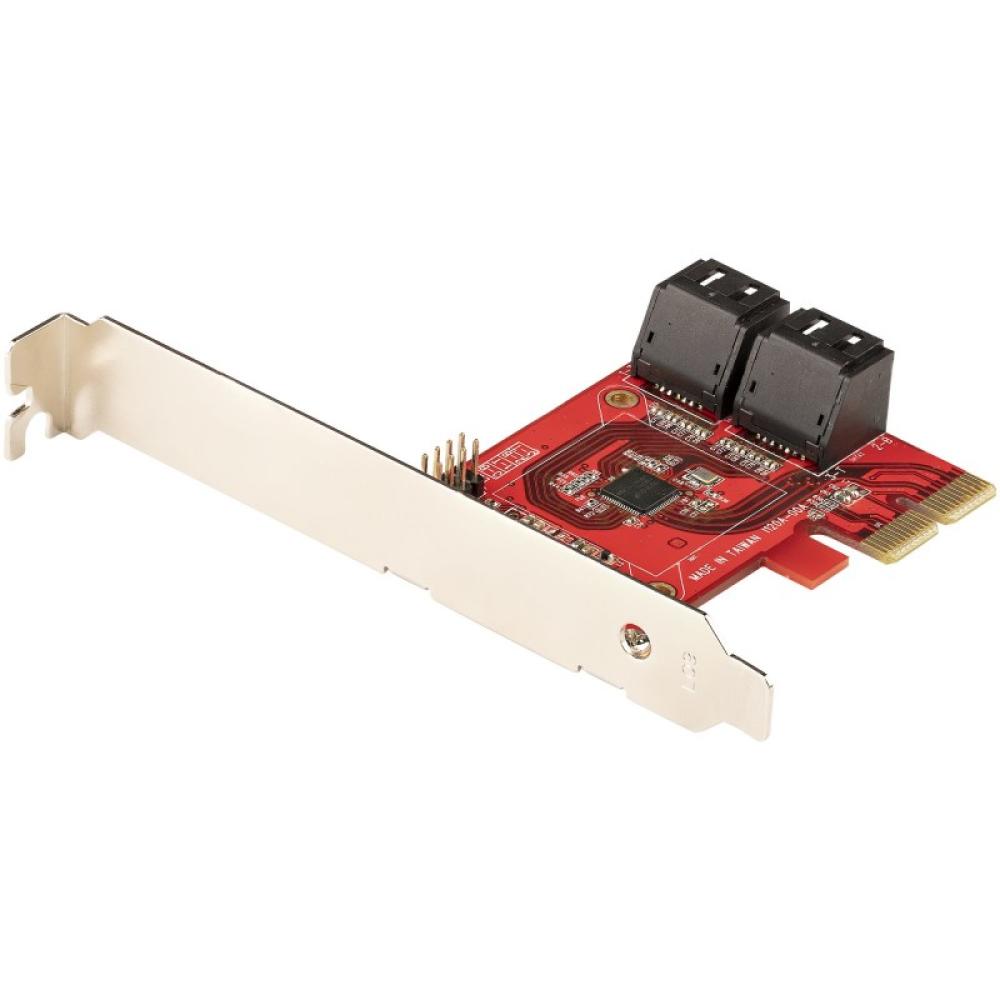 StarTech.com - Tarjeta PCIe Controladora SATA de 4 Puertos - Tarjeta de Expansión PCI Express SATA - 6Gbps - Perfil Bajo/Complet