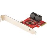StarTech.com - Tarjeta PCIe Controladora SATA de 4 Puertos - Tarjeta de Expansión PCI Express SATA - 6Gbps - Perfil Bajo/Complet