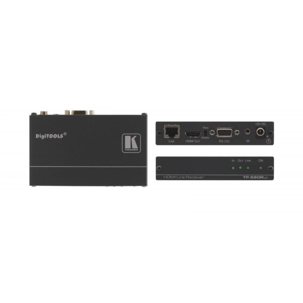 Kramer Electronics - TP-580RXR extensor audio/video Receptor AV Negro