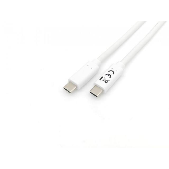 Equip - 128362 Cable USB 3.2 Gen 1 C a C , M/M , 2,0m, PD 60W, 5Gbps, Blanco