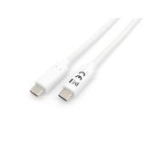 Equip - 128362 Cable USB 3.2 Gen 1 C a C , M/M , 2,0m, PD 60W, 5Gbps, Blanco