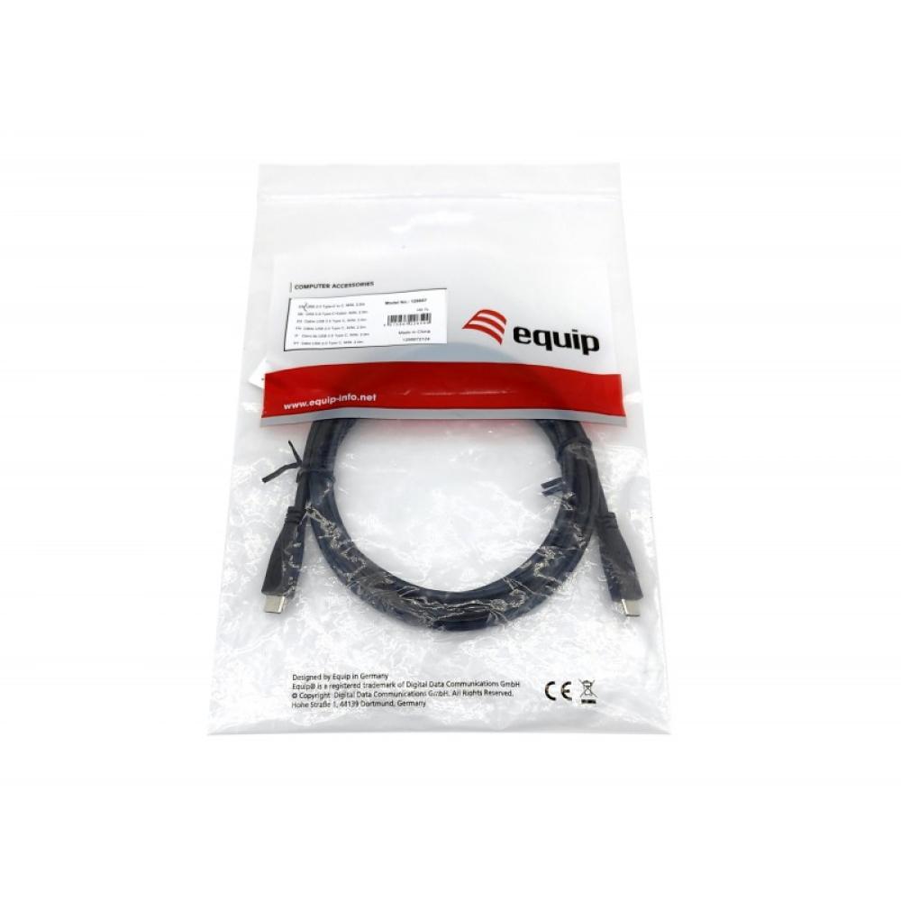 Equip - Cable USB 2.0 C a C, M/M, 2,0 m, PD 60 W