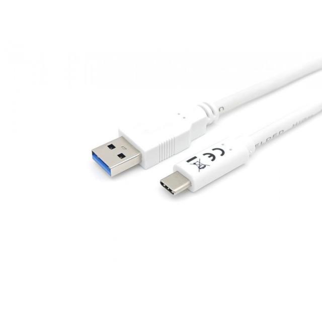 Equip - 128363 Cable USB 3.2 Gen 1 C a A, M/M , 1,0m, 5Gbps, Blanco