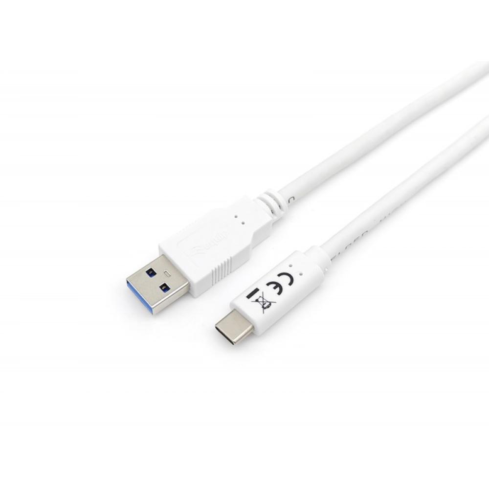 Equip - 128363 Cable USB 3.2 Gen 1 C a A, M/M , 1,0m, 5Gbps, Blanco