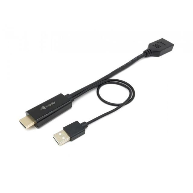 Equip - 119039 adaptador de cable de vídeo 0,15 m HDMI tipo A (Estándar) DisplayPort Negro