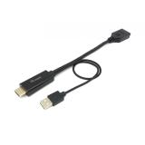 Equip - 119039 adaptador de cable de vídeo 0,15 m HDMI tipo A (Estándar) DisplayPort Negro