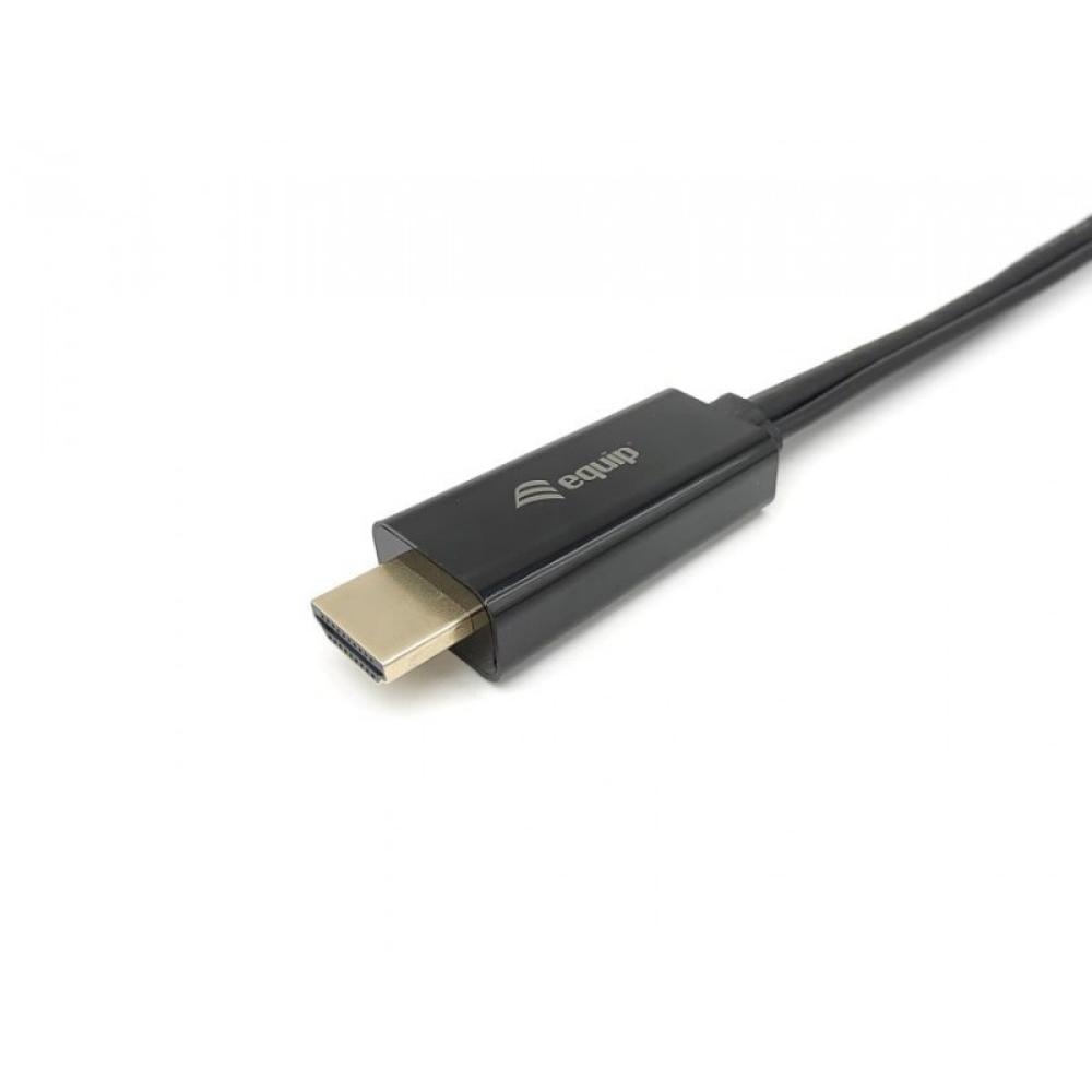 Equip - 119039 adaptador de cable de vídeo 0,15 m HDMI tipo A (Estándar) DisplayPort Negro