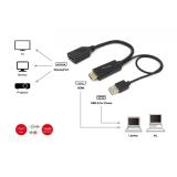 Equip - 119039 adaptador de cable de vídeo 0,15 m HDMI tipo A (Estándar) DisplayPort Negro