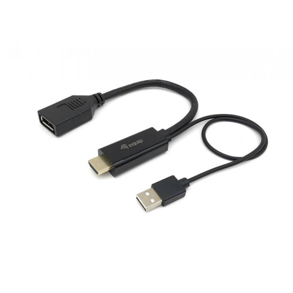 Equip - 119039 adaptador de cable de vídeo 0,15 m HDMI tipo A (Estándar) DisplayPort Negro