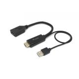 Equip - 119039 adaptador de cable de vídeo 0,15 m HDMI tipo A (Estándar) DisplayPort Negro
