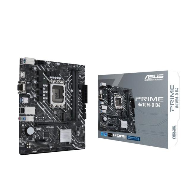 ASUS - PRIME H610M-D D4 Intel H610 LGA 1700 micro ATX