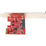 StarTech.com - Tarjeta PCIe SATA - Tarjeta PCI Express Controladora de 2 Puertos SATA de 6Gbps - Perfil Completo o Bajo - Adapta