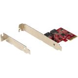 StarTech.com - Tarjeta PCIe SATA - Tarjeta PCI Express Controladora de 2 Puertos SATA de 6Gbps - Perfil Completo o Bajo - Adapta