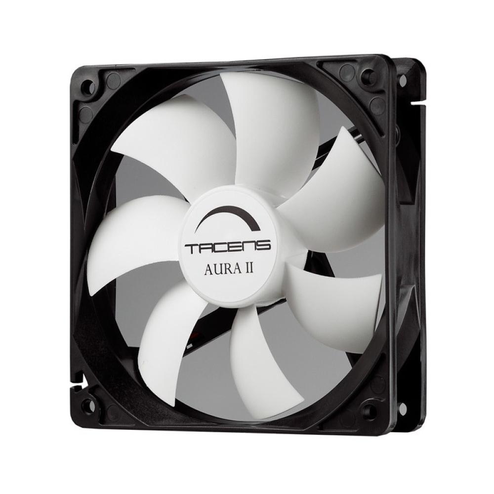 Tacens - 3AURAII12, Ventilador Ordenador 12 cm, Ultrasilencioso, Antipolvo, Negro