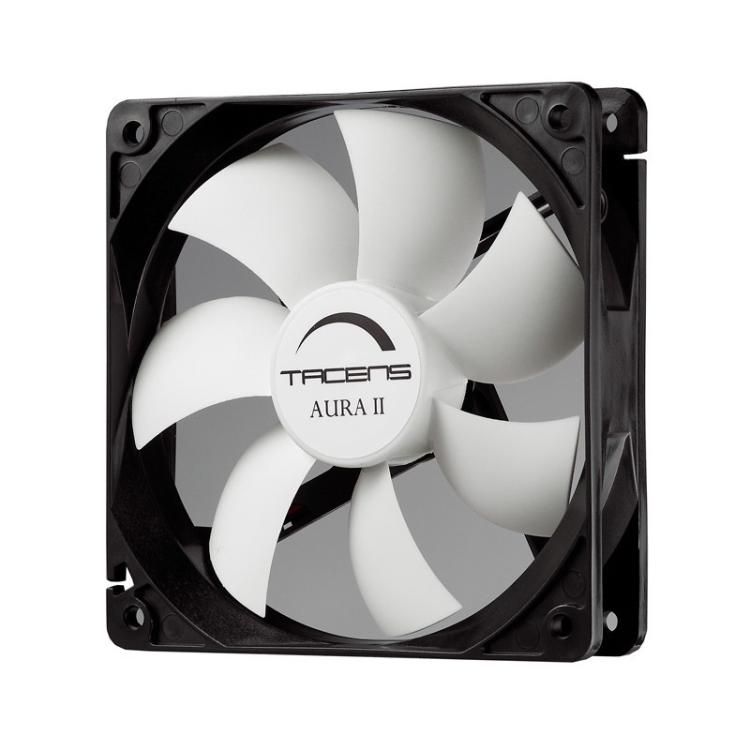 Tacens - 3AURAII12, Ventilador Ordenador 12 cm, Ultrasilencioso, Antipolvo, Negro