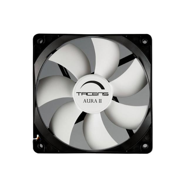 Tacens - 3AURAII12, Ventilador Ordenador 12 cm, Ultrasilencioso, Antipolvo, Negro