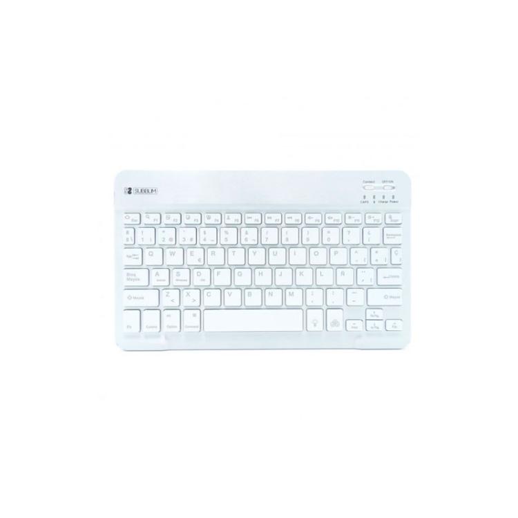 SUBBLIM - Teclado Retroiluminado Bluetooth Smart Backlit BT Keyboard Silver
