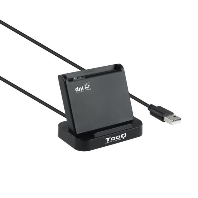 TooQ - Lector de Tarjetas Inteligentes DNIe VISION USB 2.0, Negro