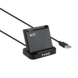 TooQ - Lector de Tarjetas Inteligentes DNIe VISION USB 2.0, Negro