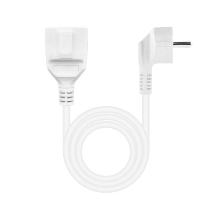 Nanocable - Cable de Alimentación Alargador, Blanco, 5 m