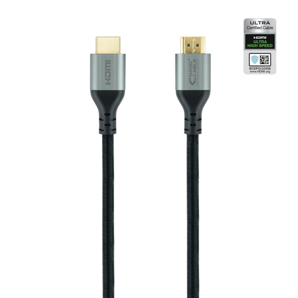Nanocable - Cable HDMI 2.1 Certificado ULTRA HIGH SPEED A/M-A/M, Negro, 2 m