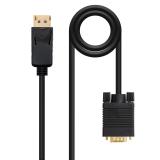 Nanocable - Cable Conversor DisplayPort a VGA, DP/M - VGA/M, Negro, 1 m