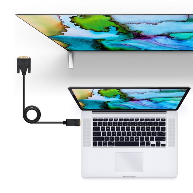 Nanocable - Cable Conversor DisplayPort a DVI, DP/M - DVI/M, Negro, 1 m