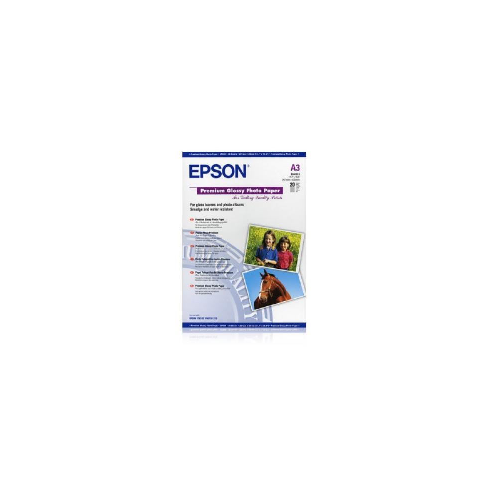 Epson - Premium Glossy Photo Paper, DIN A3, 255 g/m², 20 hojas