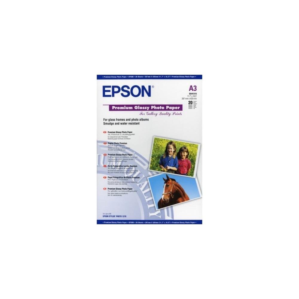 Epson - Premium Glossy Photo Paper, DIN A3, 255 g/m², 20 hojas