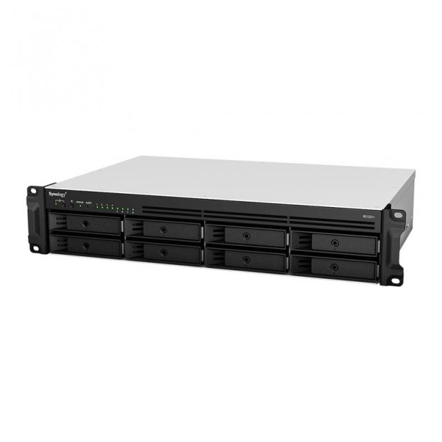 Synology - RackStation RS1221+ servidor de almacenamiento NAS Bastidor (2U) Ryzen Embedded V1500B 4 GB DDR4 0 TB DiskStation Man
