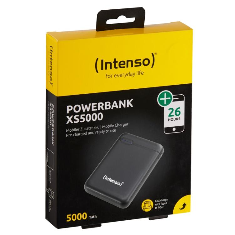Intenso - 7313520 batería externa Polímero de litio 5000 mAh Negro