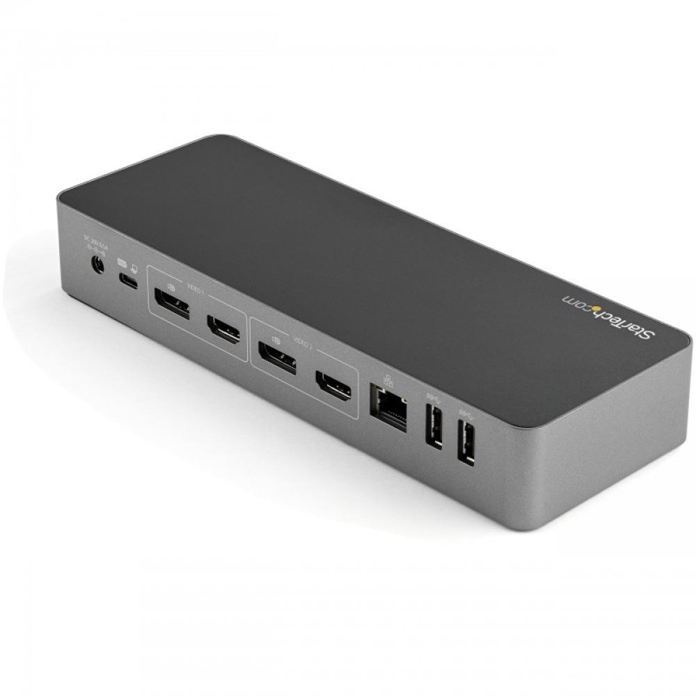 StarTech.com - Docking Station Universal para Portátil - Replicador de Puertos Híbrido USB-C/-A - 2x HDMI y DP 4K - PD 100W - Ma