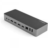 StarTech.com - Docking Station Universal para Portátil - Replicador de Puertos Híbrido USB-C/-A - 2x HDMI y DP 4K - PD 100W - Ma