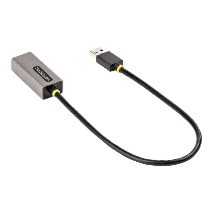 StarTech.com - Adaptador USB 3.0 a Ethernet Gigabit de 10/100/1000 para Portátiles - con Cable Incorporado de 30cm - Adaptador U