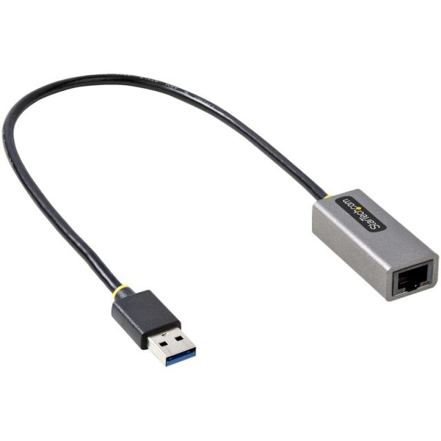 StarTech.com - Adaptador USB 3.0 a Ethernet Gigabit de 10/100/1000 para Portátiles - con Cable Incorporado de 30cm - Adaptador U