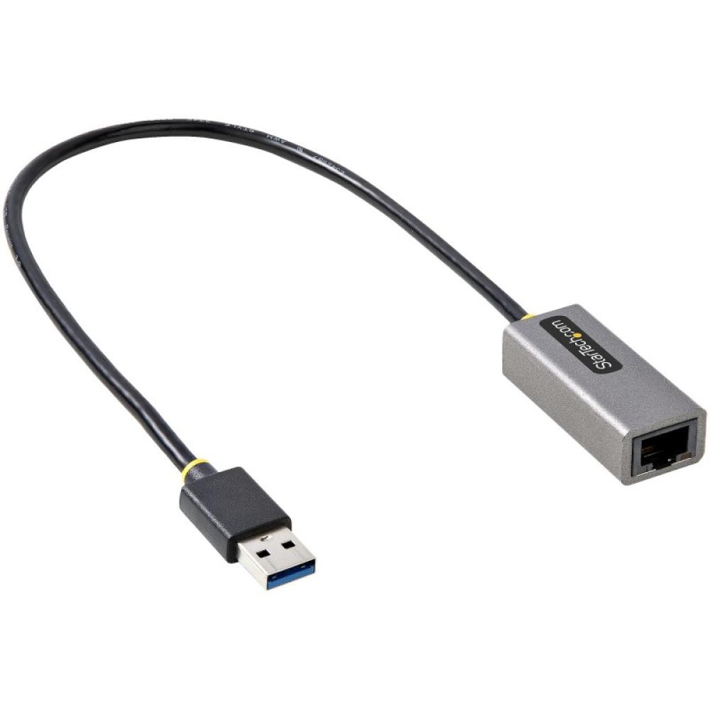 StarTech.com - Adaptador USB 3.0 a Ethernet Gigabit de 10/100/1000 para Portátiles - con Cable Incorporado de 30cm - Adaptador U