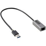 StarTech.com - Adaptador USB 3.0 a Ethernet Gigabit de 10/100/1000 para Portátiles - con Cable Incorporado de 30cm - Adaptador U