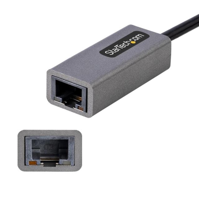 StarTech.com - Adaptador USB 3.0 a Ethernet Gigabit de 10/100/1000 para Portátiles - con Cable Incorporado de 30cm - Adaptador U