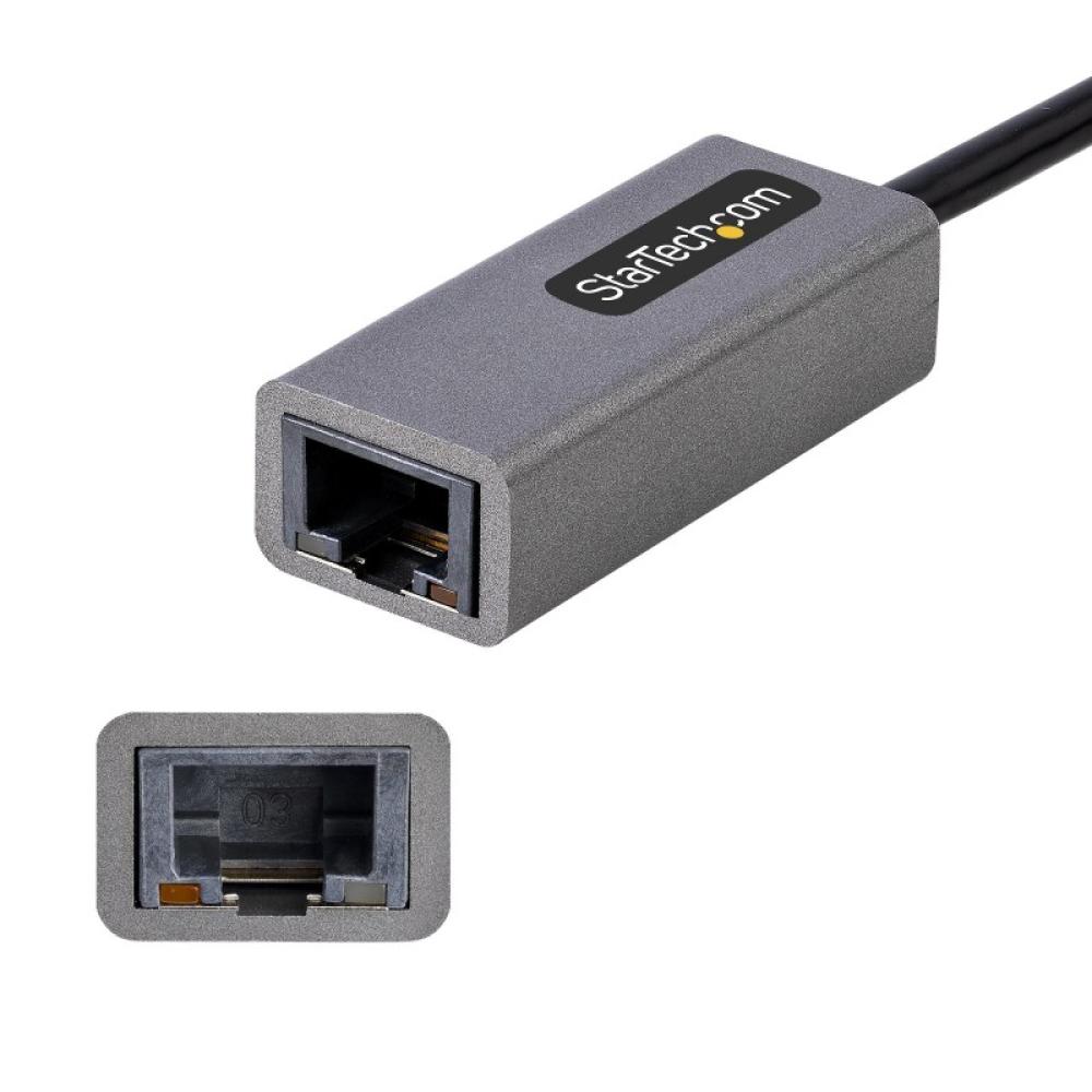 StarTech.com - Adaptador USB 3.0 a Ethernet Gigabit de 10/100/1000 para Portátiles - con Cable Incorporado de 30cm - Adaptador U